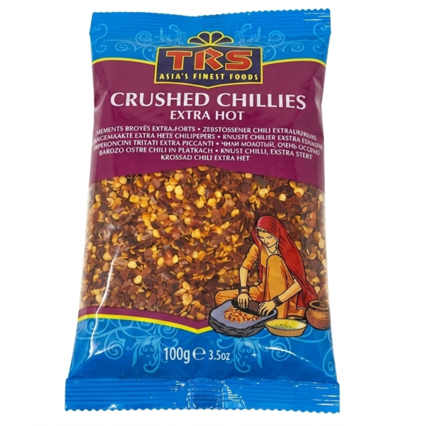 TRS CR. CHILI EXT. HOT 100g - Grob zerstoßene getrocknete Chili (Crushed Chillies Extra Hot), Marke TRS
