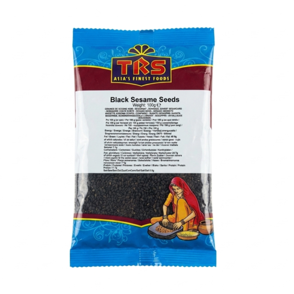 TRS BL SESAME SEDDS 100g - Ganzer schwarzer Sesam (Black Sesame Seeds), Marke TRS