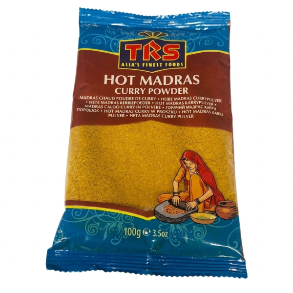 TRS HOT MADRAS 100g - Scharfes Madras-Currypulver (Hot Madras Curry Powder), Marke TRS