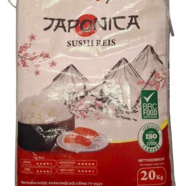 JAPONICA Sushi Rice – Japanischer Sushi-Reis (20kg) - Marke VULY