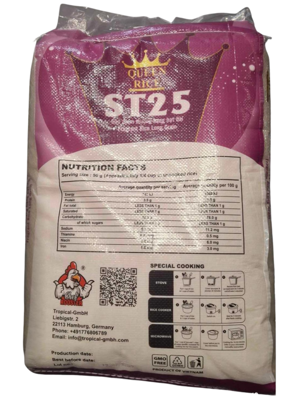 QUEEN RICE ST25 FRAGRANT RICE – Gạo ST25 cao cấp (18kg) - Ảnh 3