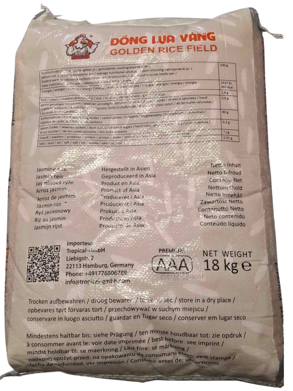 DONGLUAVANG Premium Jasmine Rice – Gạo thơm Jasmine cao cấp (18kg) - Ảnh 3