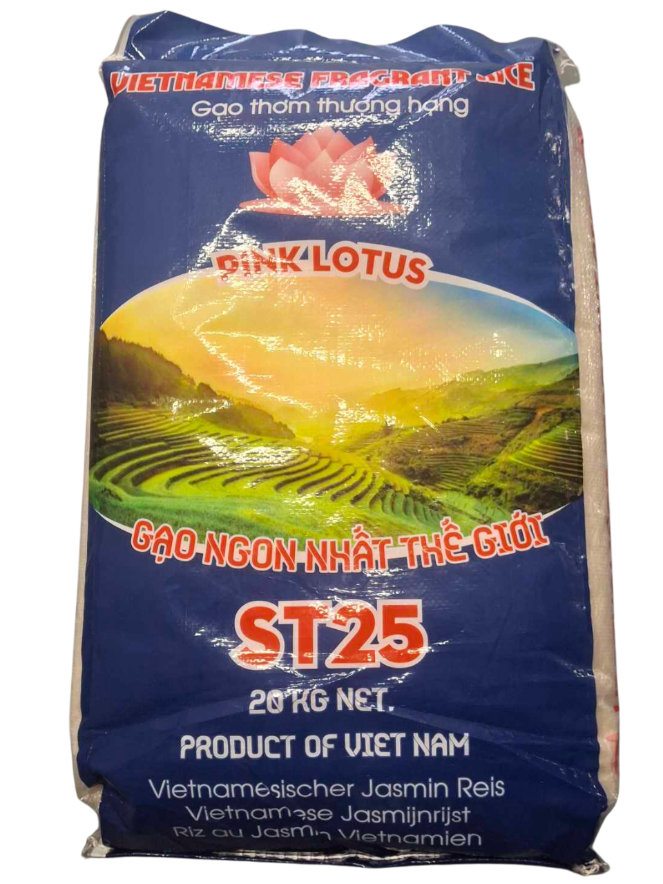 Gạo st25 PINK LOTUS Vietnamese Jasmine Rice ST25 20Kg – Gạo ST25 cao cấp - Ảnh 4